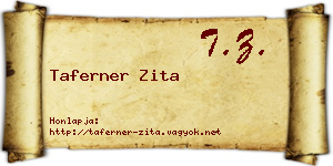 Taferner Zita névjegykártya