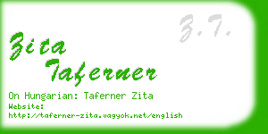 zita taferner business card